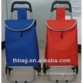 600d polyester foldable shopping trolley bag